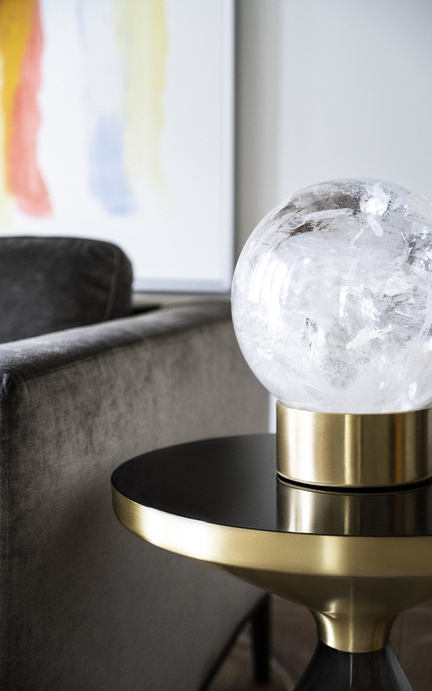SOLD | 'A' Grade Crystal Ball Lamp | Brazil